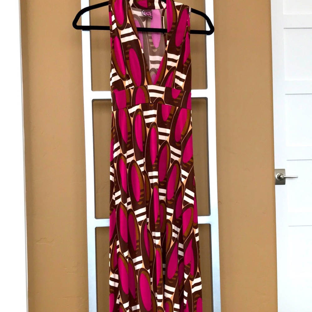 Lucy Love retro print maxi dress